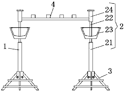 Grape planting rack provided with watering mechanism