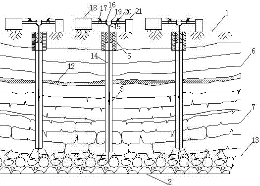 A method for surface drilling and extraction of residual coalbed methane in old goaf areas of coal mines