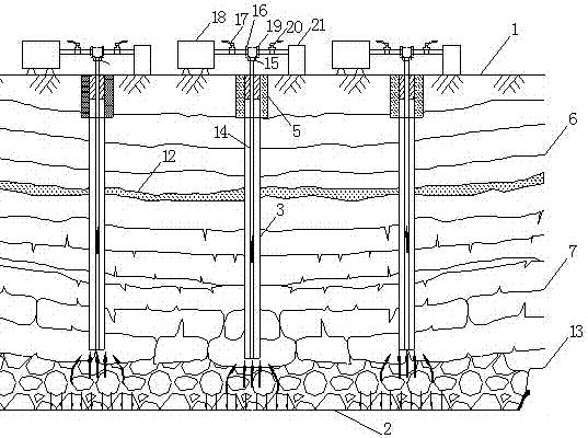 A method for surface drilling and extraction of residual coalbed methane in old goaf areas of coal mines