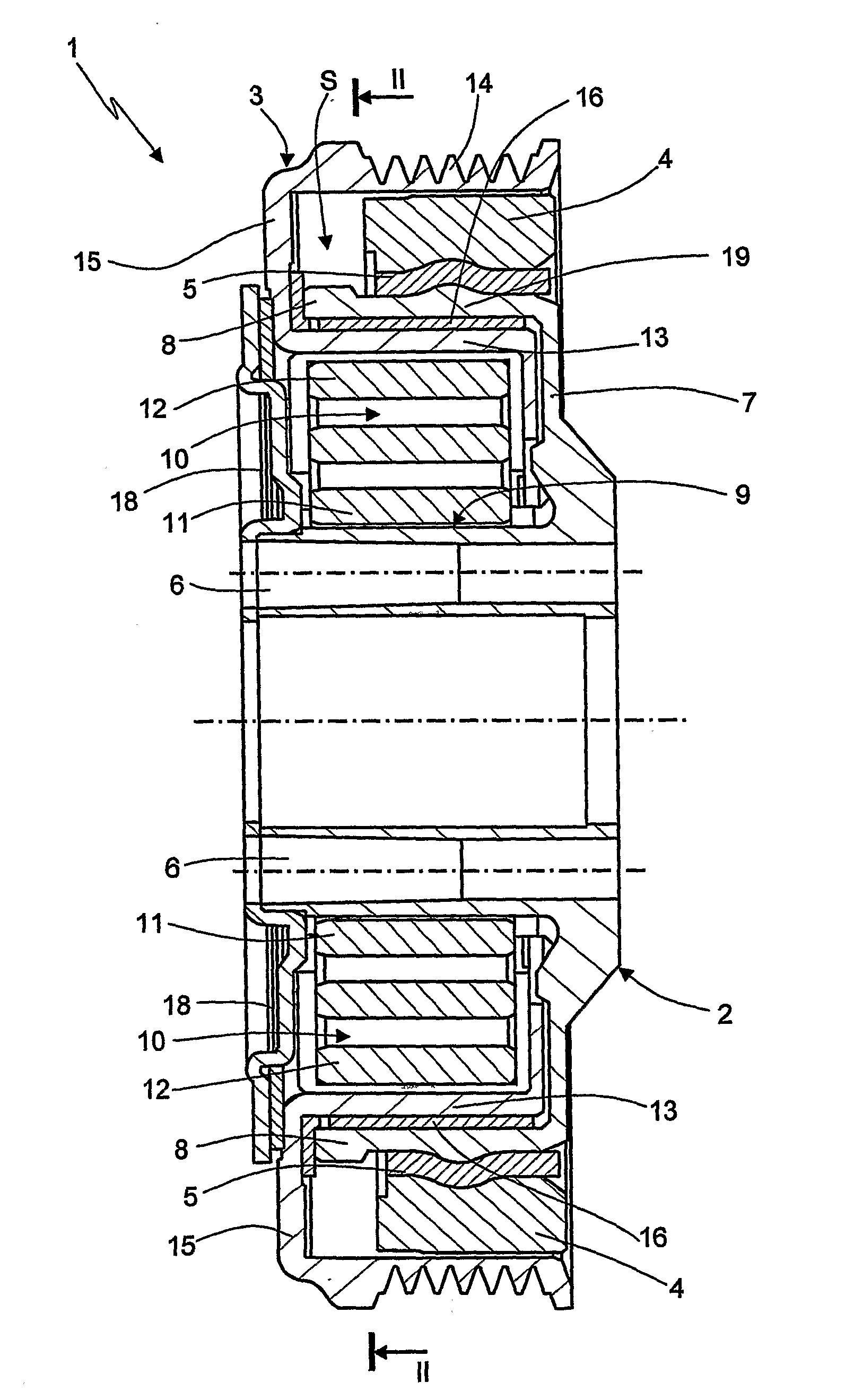 Damper pulley assembly having a safety device