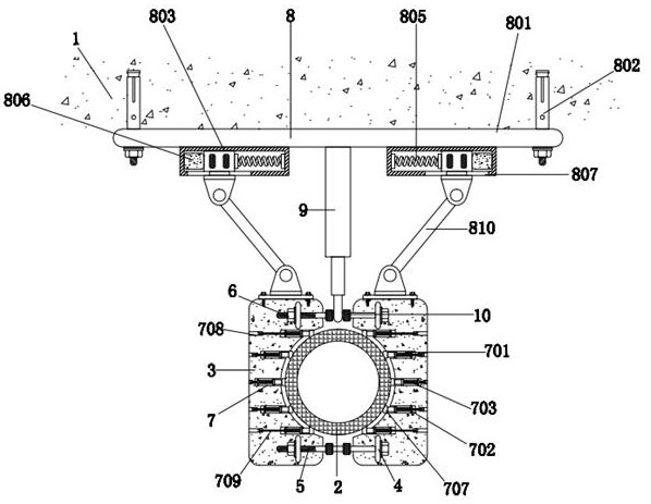 A circular metal pipe anti-seismic support and hanger