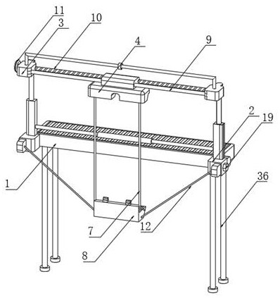 A scaffold for transporting materials