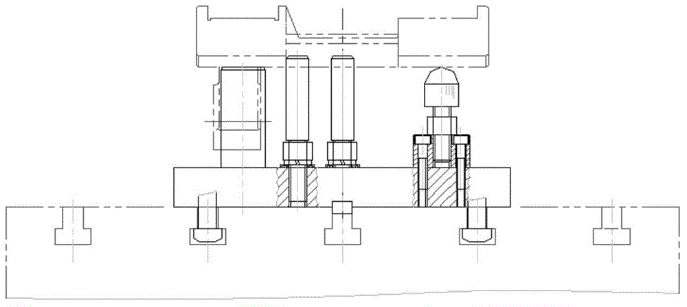 Milling clamp for plane of sliding saddle