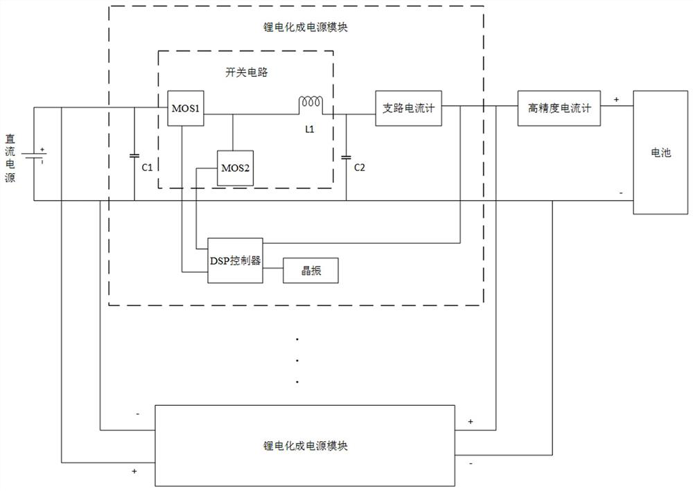 Multi-path lithium battery formation power supply parallel operation device and design method thereof