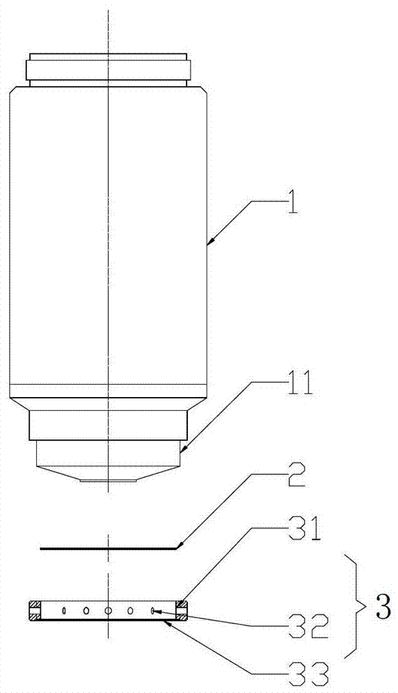 A high-temperature microscope objective lens