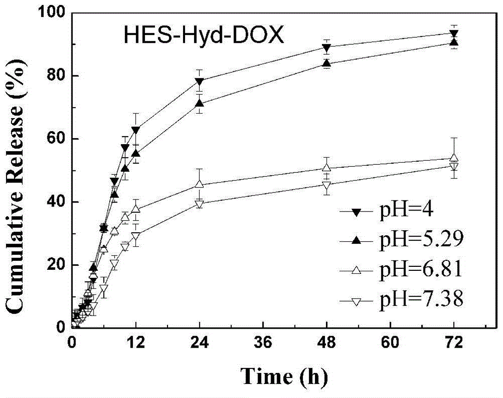 A kind of preparation method of hydroxyethyl starch-doxorubicin bond drug