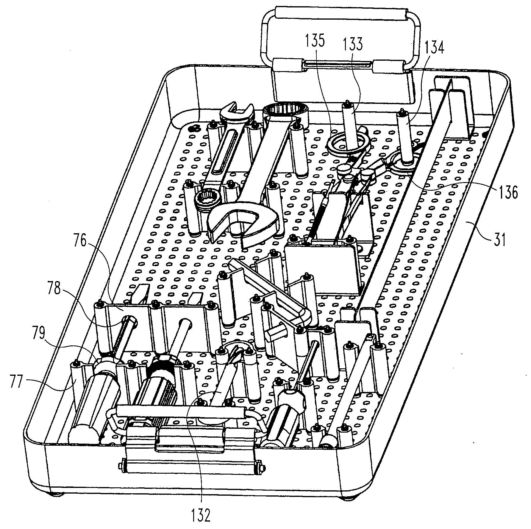 Mounting plate to hold medical instruments and implants using posts with flexible holders