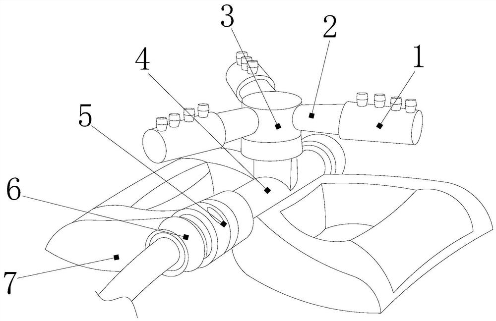 A fertilizer mixing and spraying device for synchronous root and leaf irrigation in paddy fields