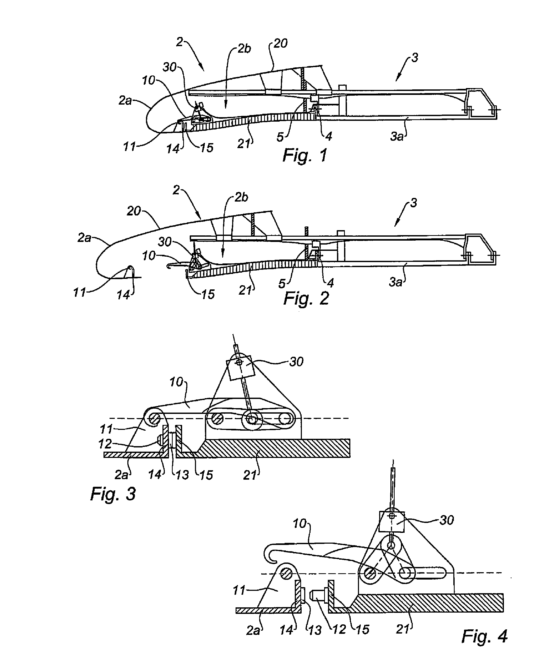 Locking system for air intake structure for turbojet engine nacelle