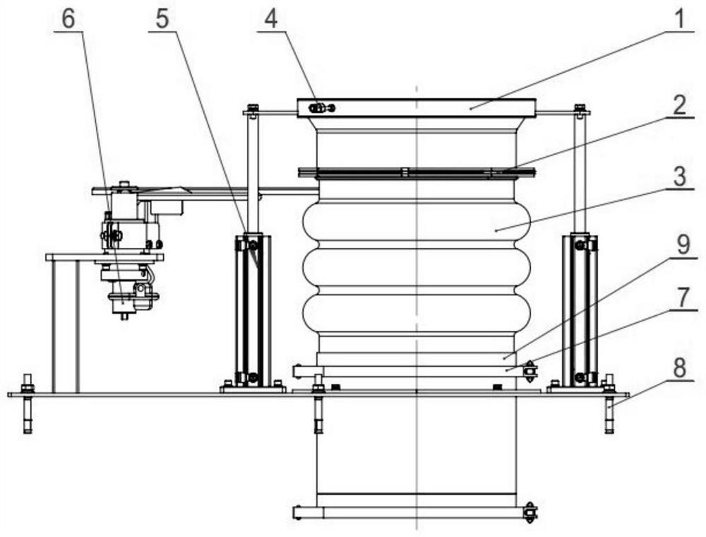 Lifting type material transfer sealing automatic butt joint mechanism