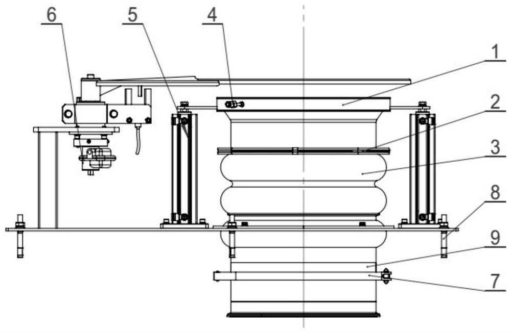 Lifting type material transfer sealing automatic butt joint mechanism