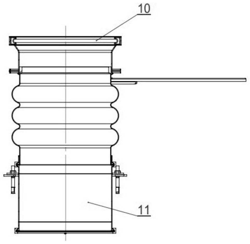 Lifting type material transfer sealing automatic butt joint mechanism