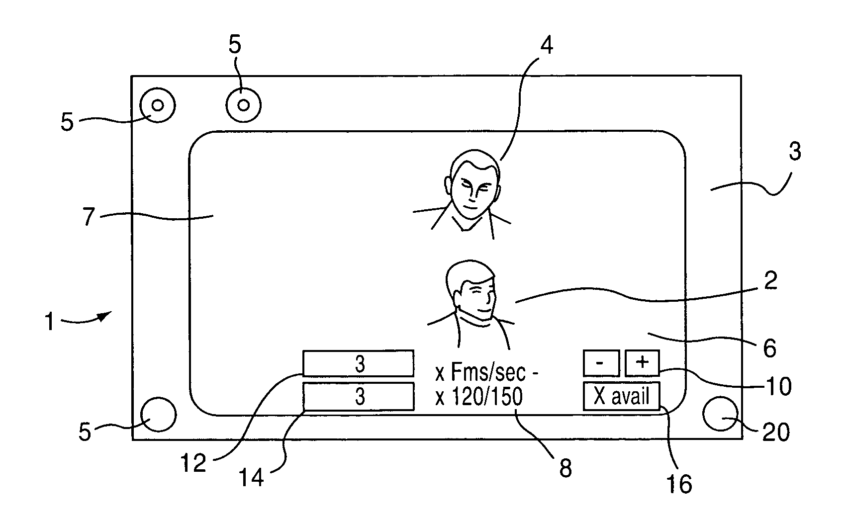 Portable audio visual communication system and method
