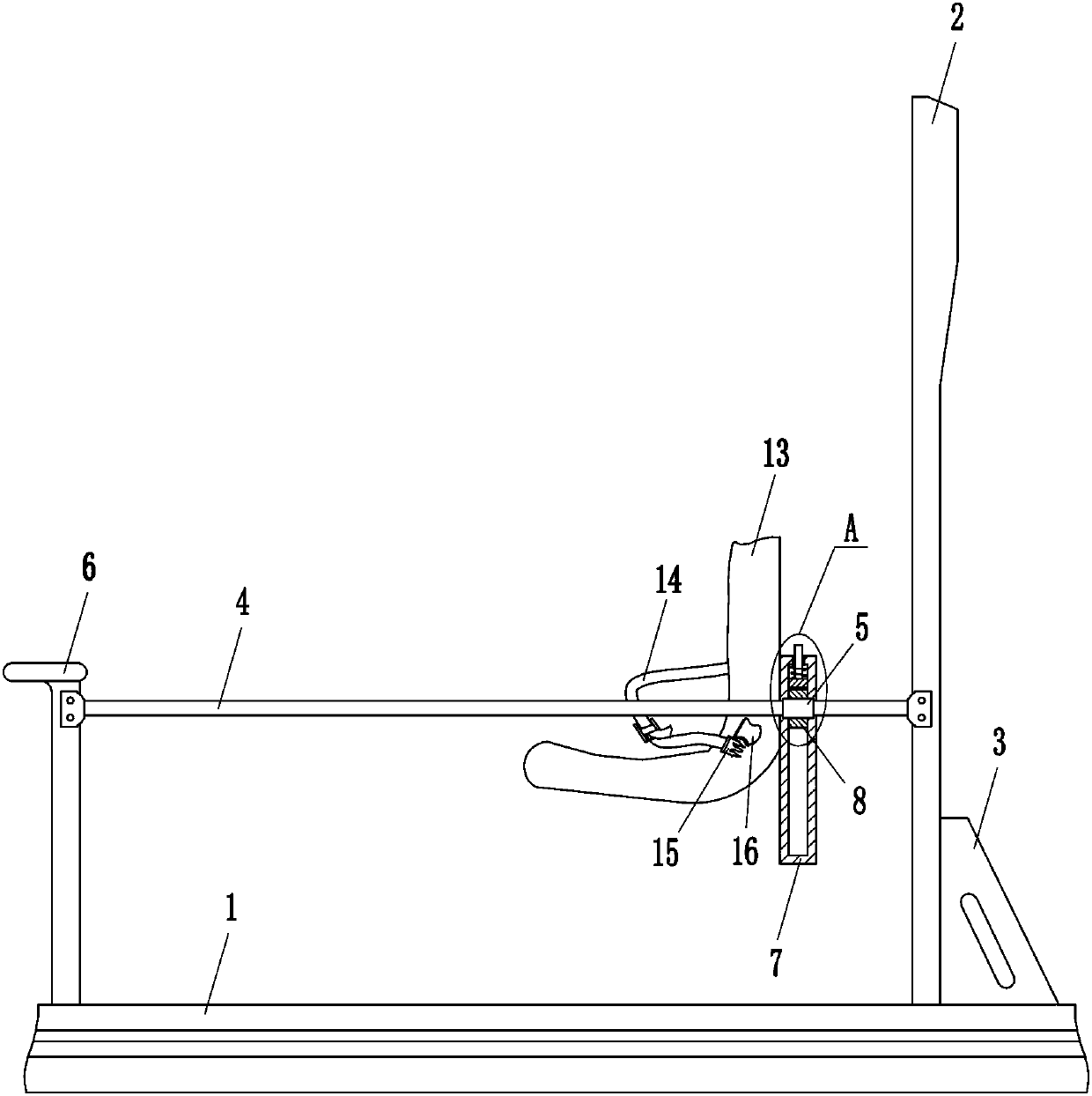 An arm exercise device suitable for people with leg diseases