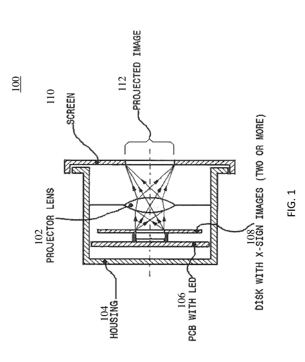 Interchangable disc used for aircraft projector systems