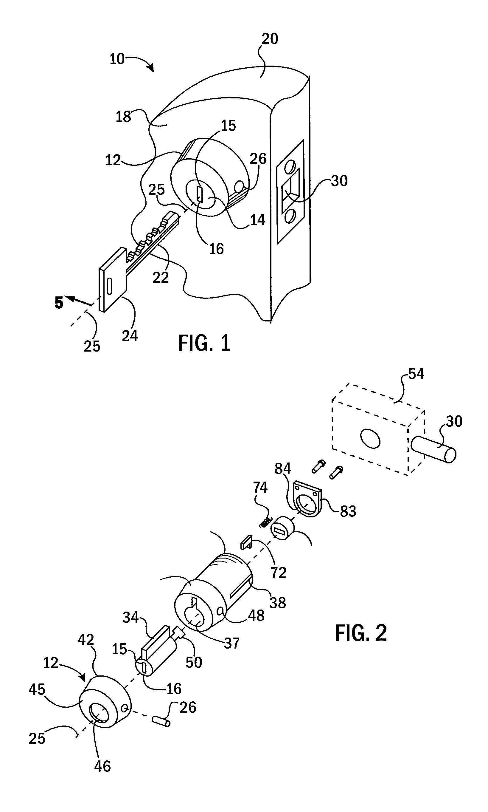 Single key, interchangeable cylinder lock
