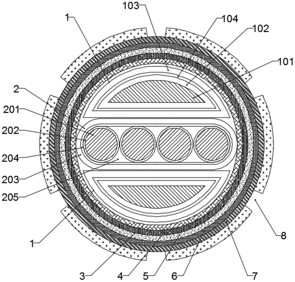 Novel cooling type power-signal composite cable