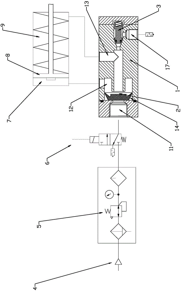 Air control valve mounted in pneumatic actuator