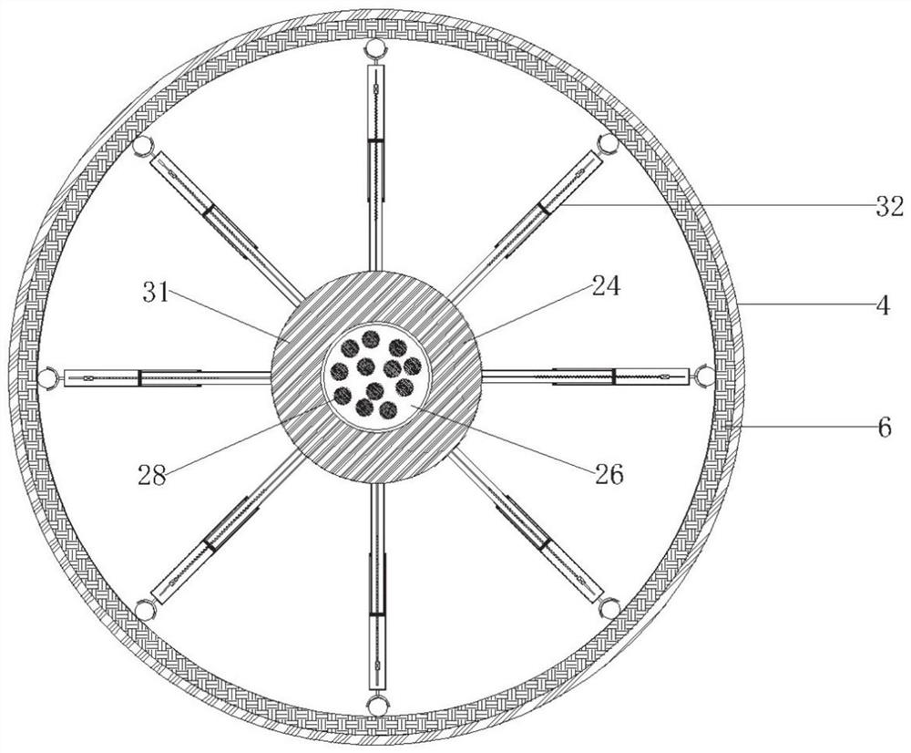 A composite multi-dimensional vibration reduction device with damping amplification function