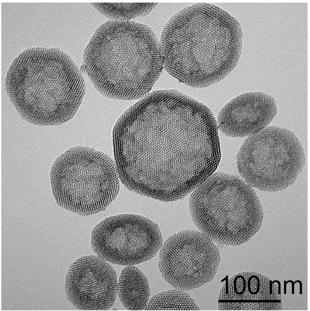 Metal-doped hollow mesoporous silicon oxide nanosphere and preparation method thereof