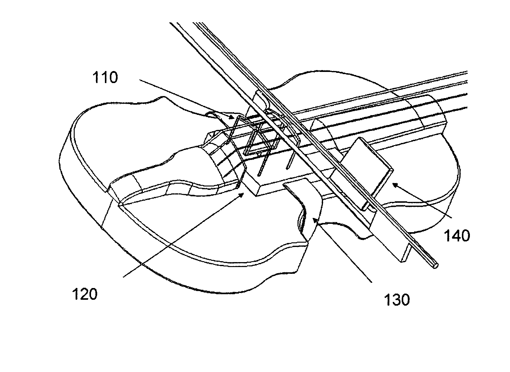 Bow-to-string pressure training device for bowed string music instruments