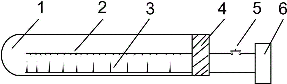 Demonstrating instrument for nitrogen monoxide synthesis by thunder and lightning simulating method