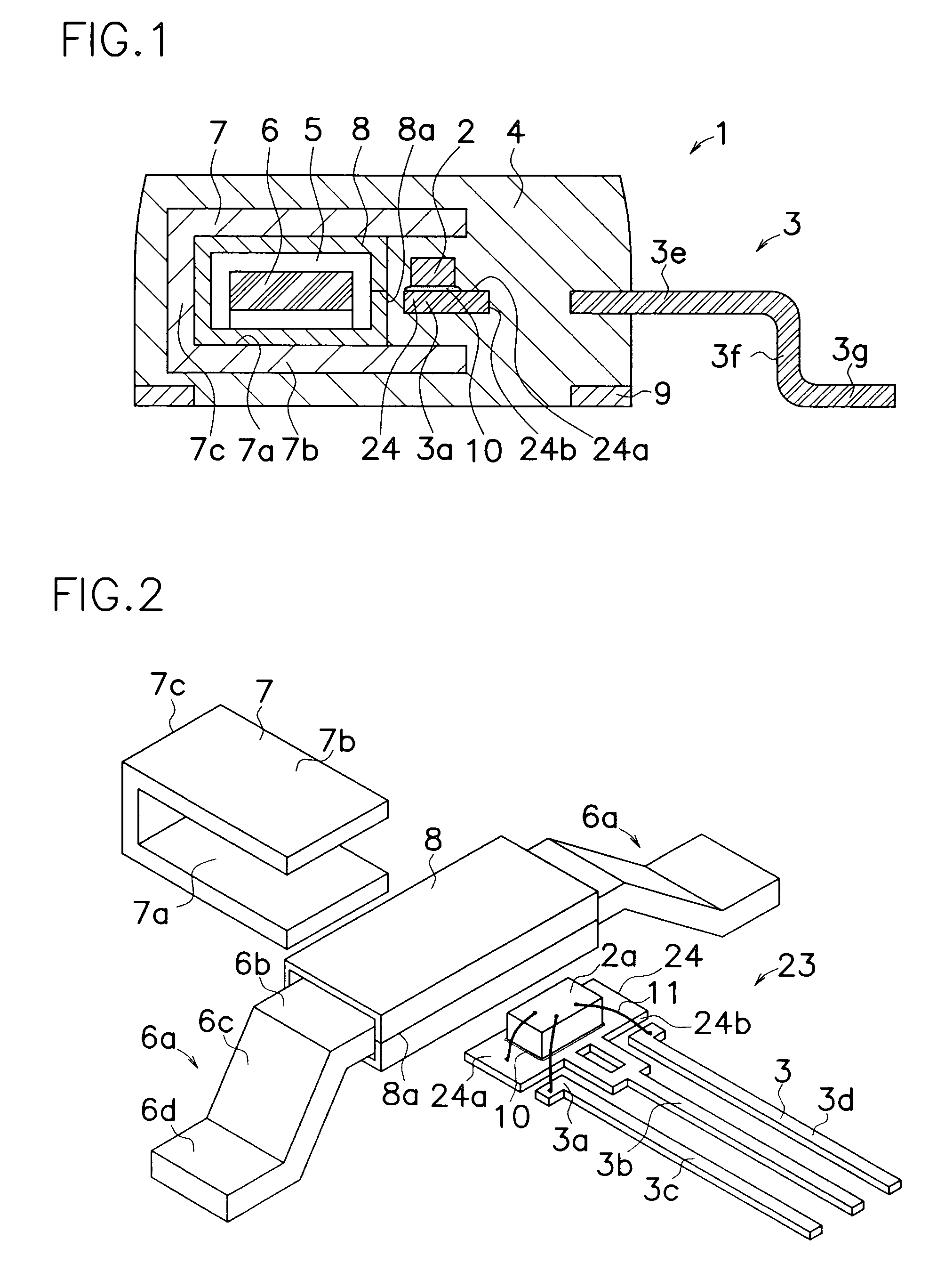 Electric current detector with hall effect sensor