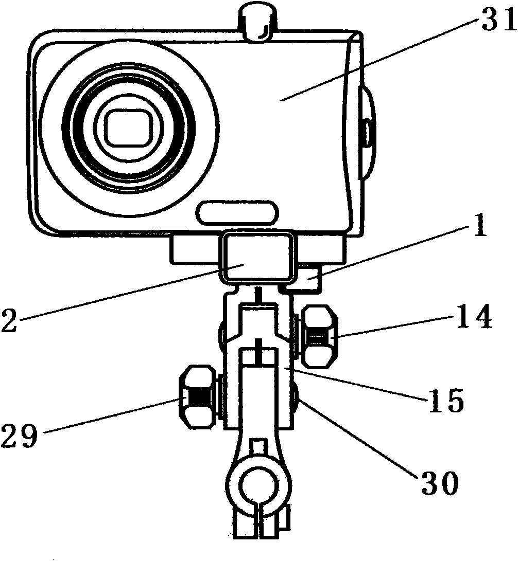 Manual lifting self-shooting bar of compact camera