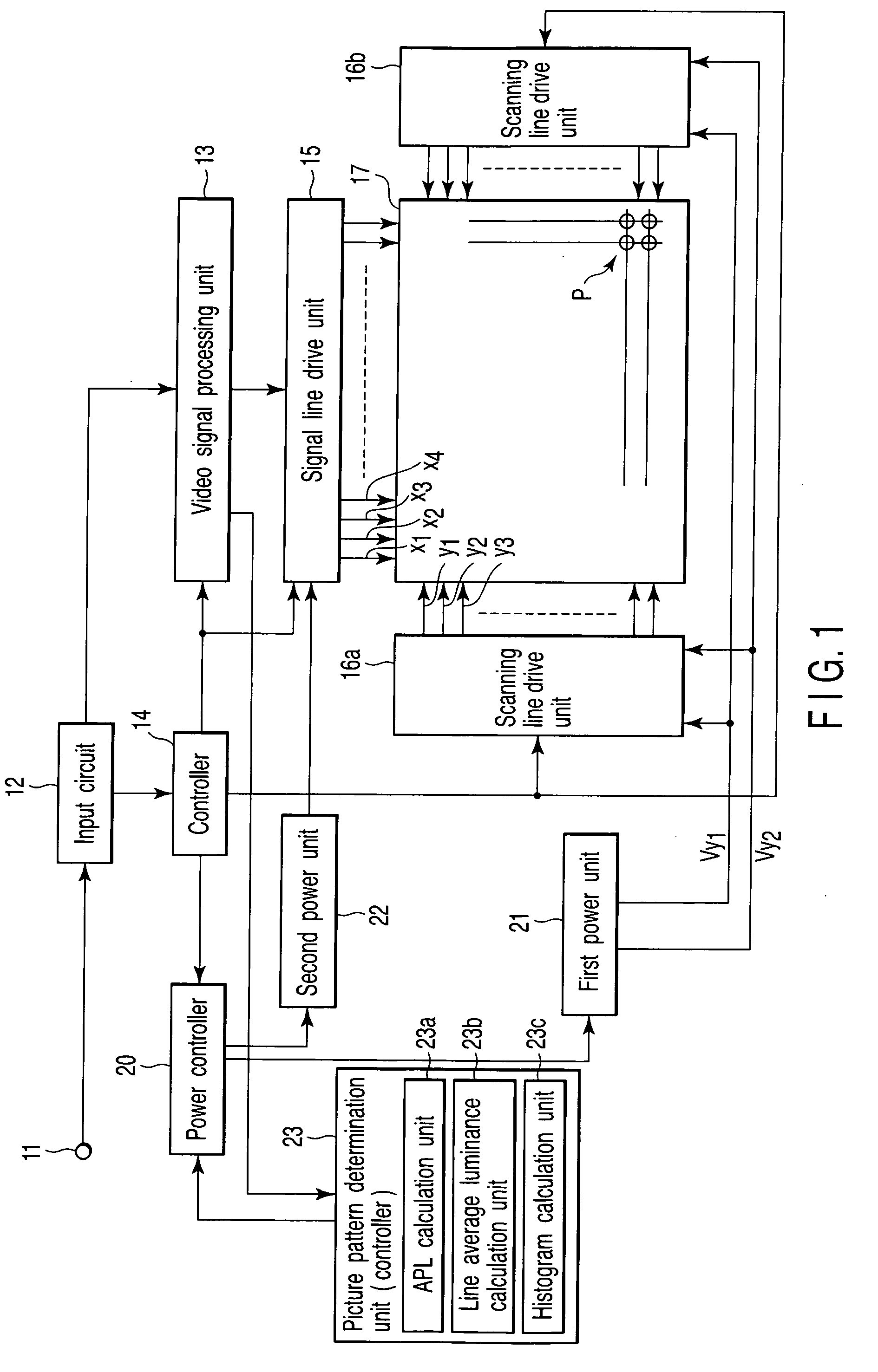 Flat-panel video display apparatus and its drive method