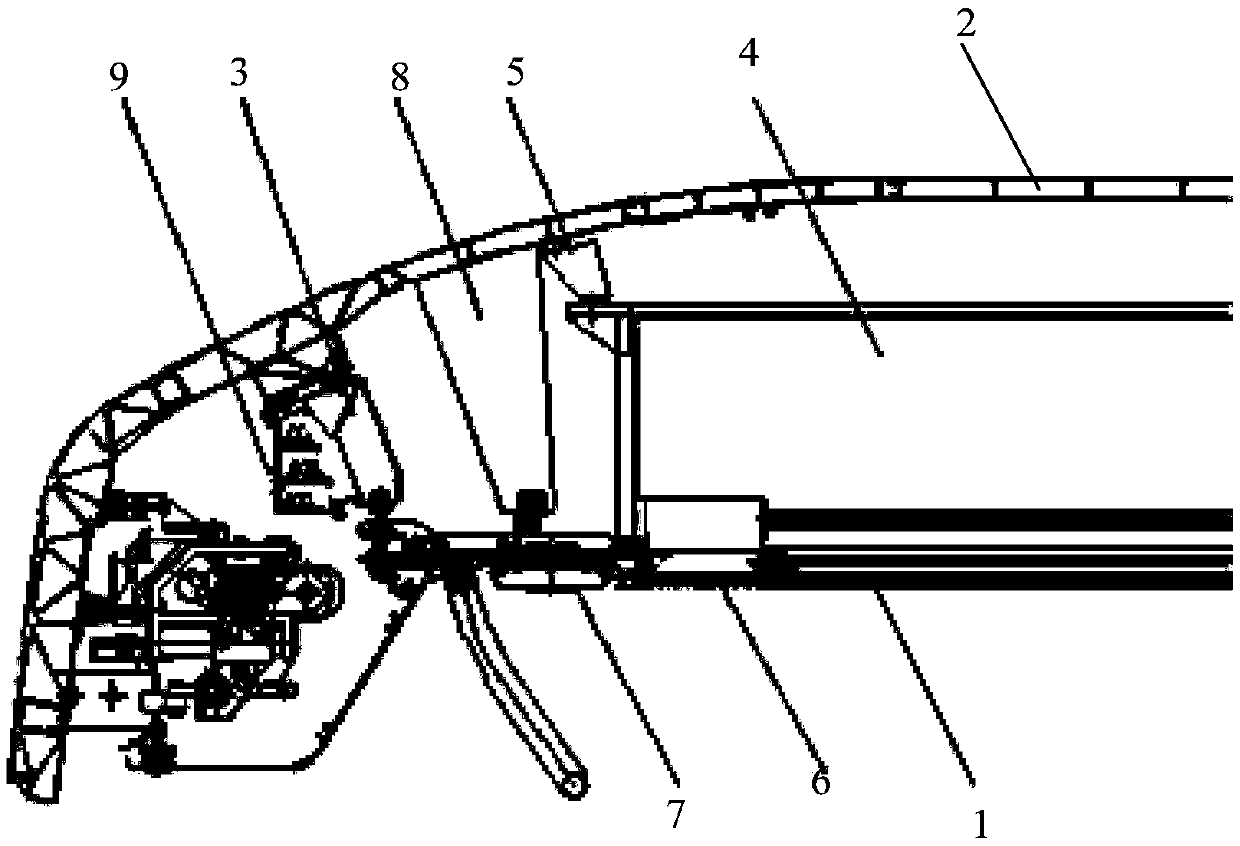 Installation support and railway vehicle