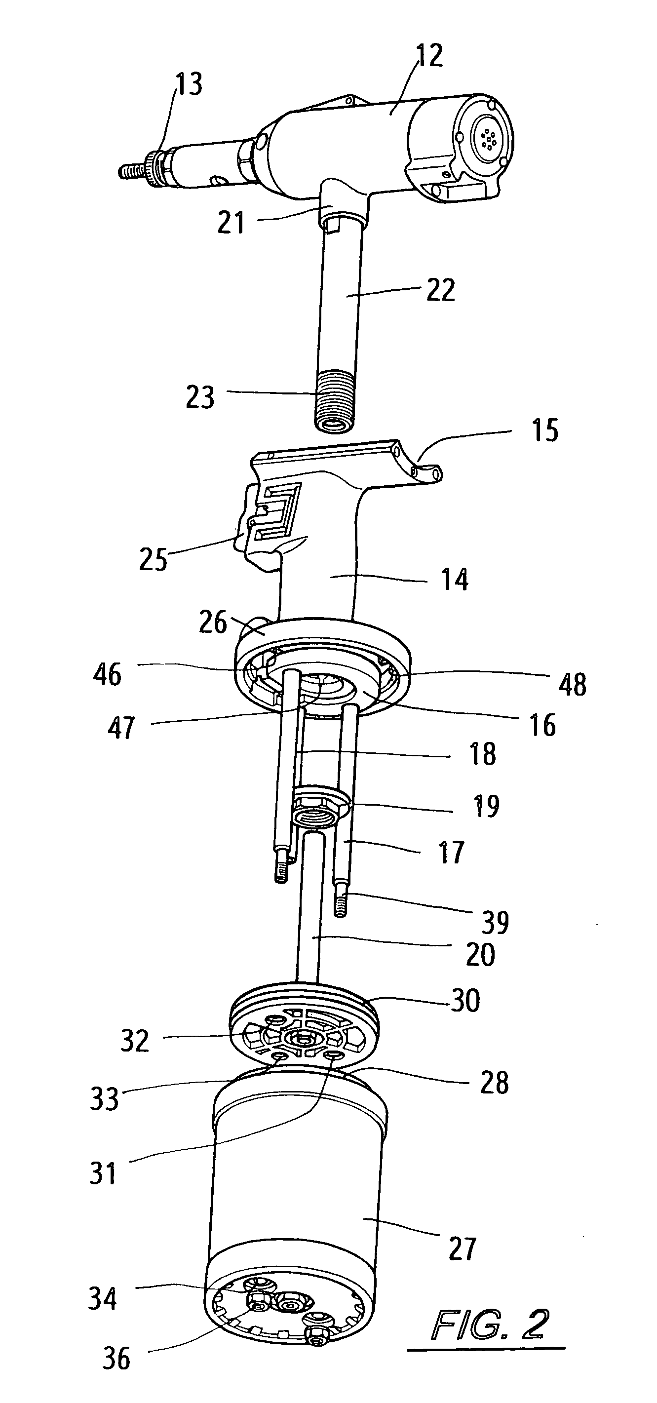 Structure of a rivet nut gun