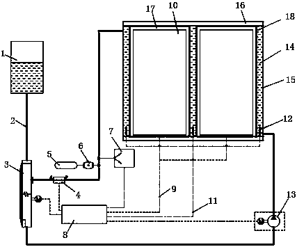 Vacuum liquid-cooled coupling heat management system of power battery and operating method