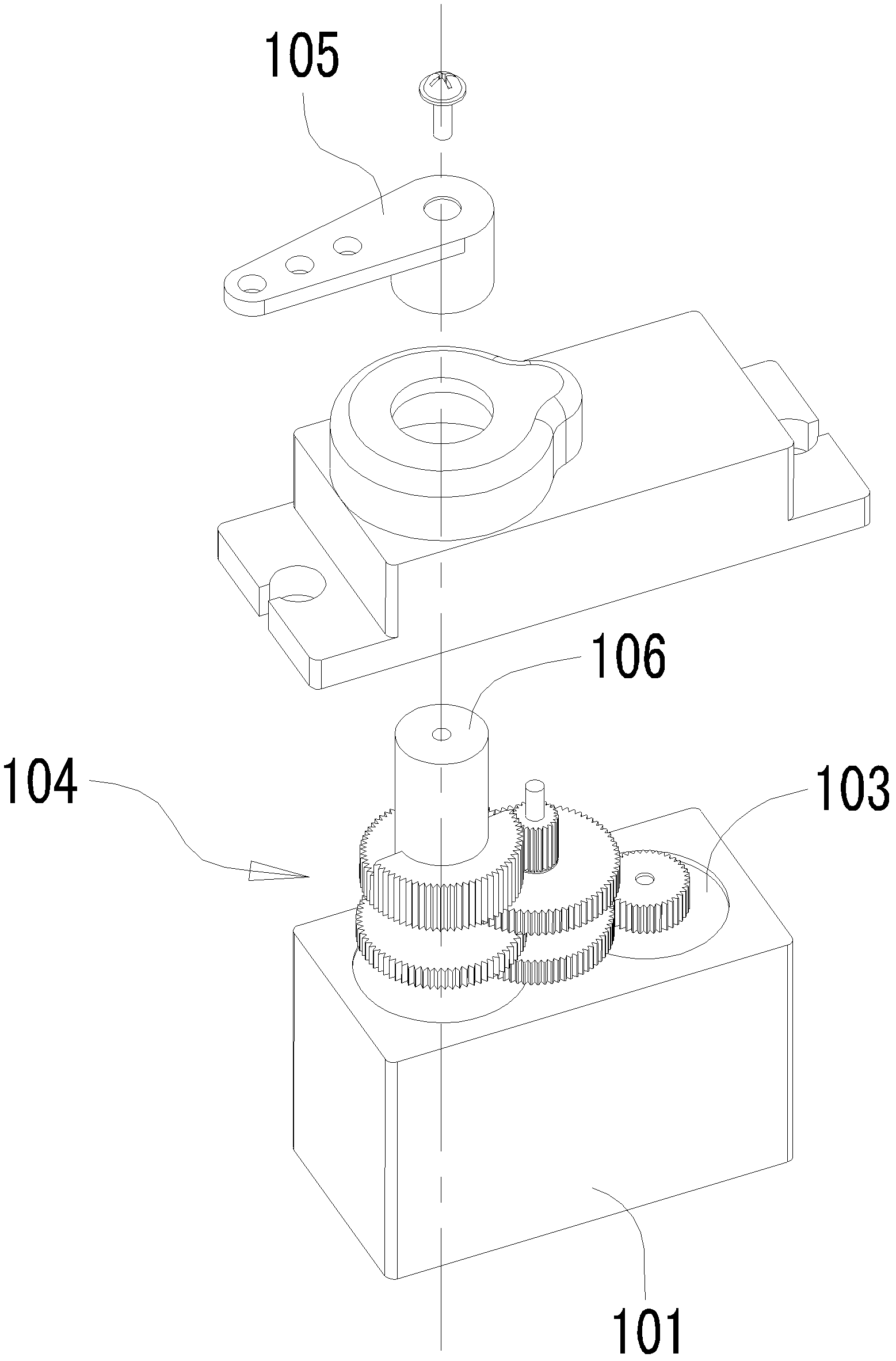 Buffering mechanism on output shaft of power output device and servo motor comprising same