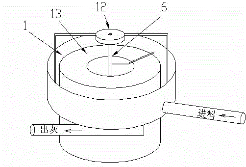 Device and method for removing dust on combustion disk of direct-combustion type biomass particle combustor