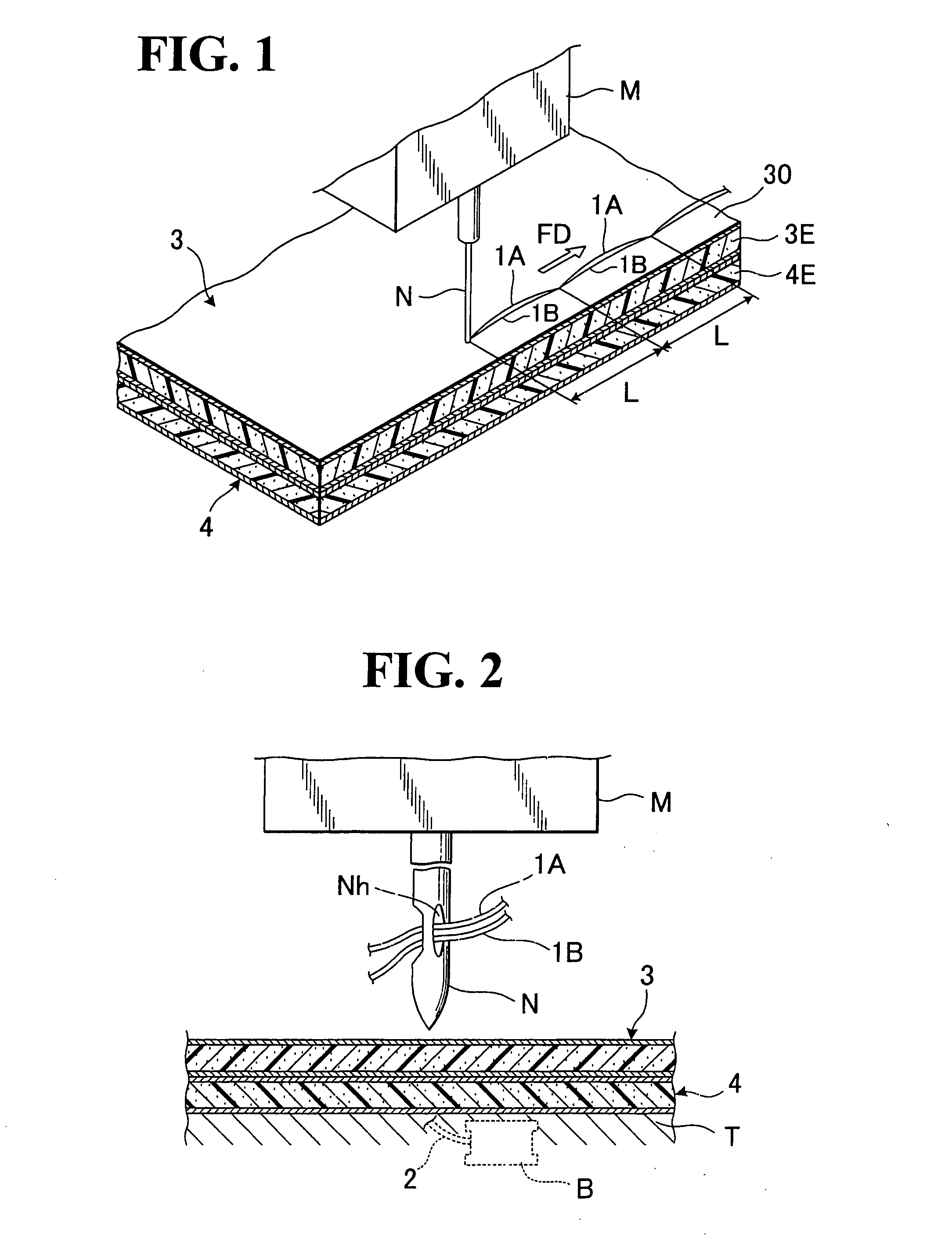 Method for sewing together covering elements adapted to undergo foaming process