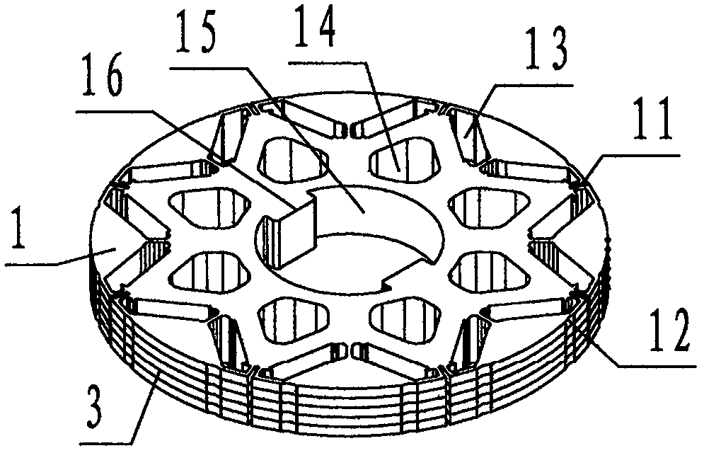 Rotor punching sheet for permanent-magnet motor of electric vehicle