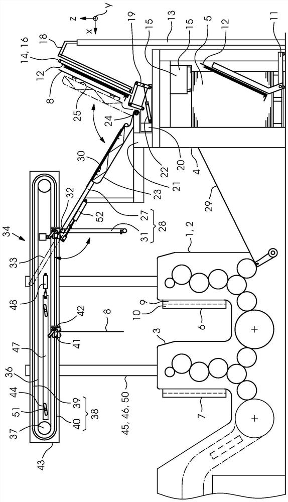 Device for handling printing plate on printing press