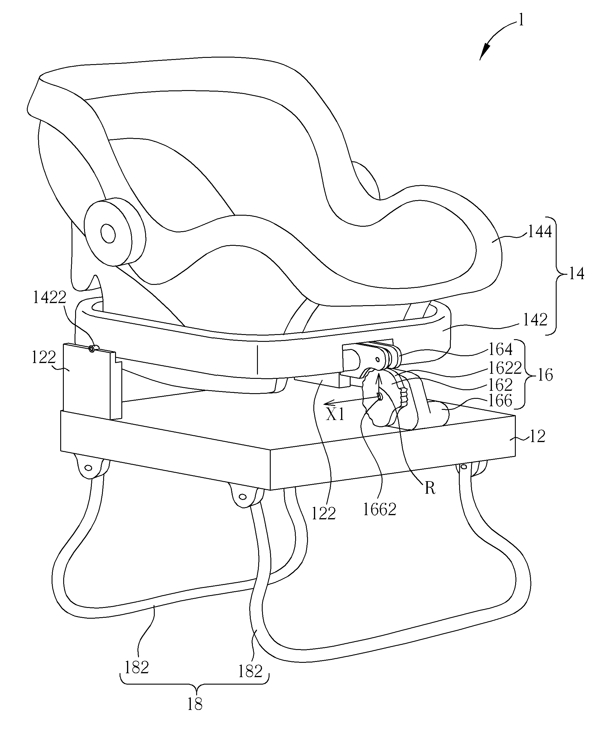 Soothing apparatus and infant seat therewith