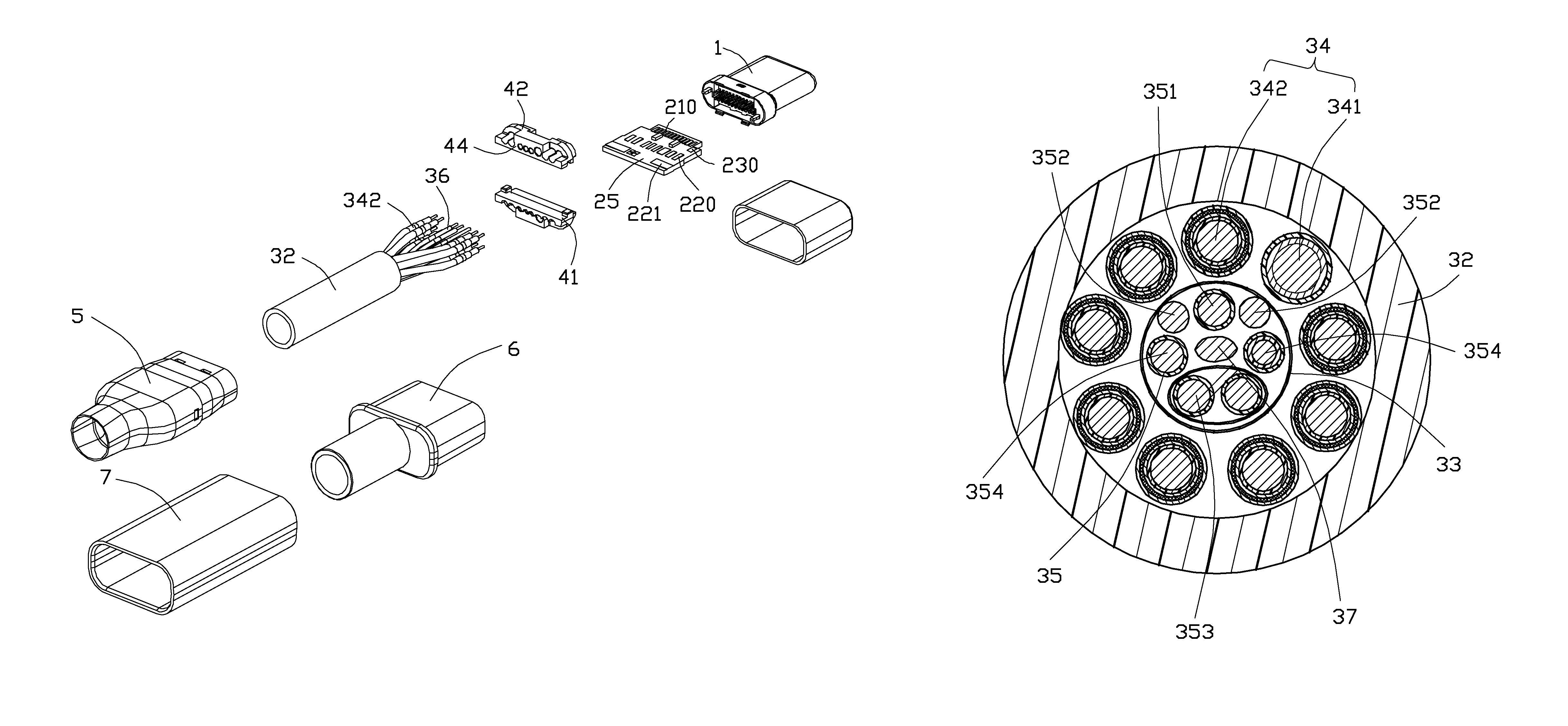 Cable connector assembly with an improved cable
