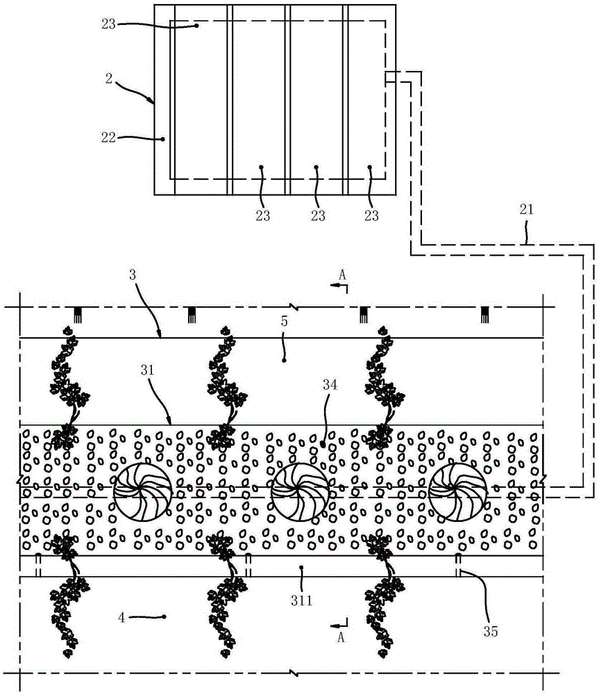 Water seepage pipe, revegetation area water-saving irrigation system and construction method thereof