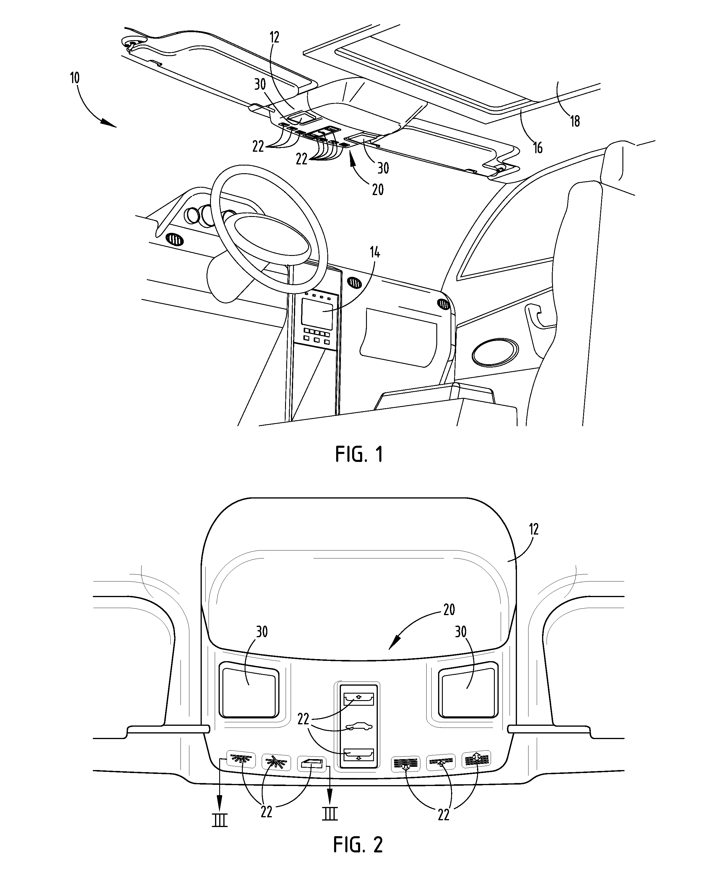 Proximity switch assembly and activation method with exploration mode