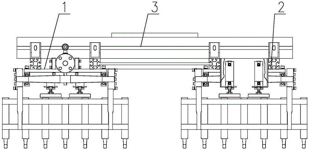 Double-position adjustable robot palletizer clamp