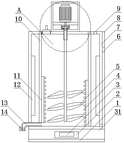 Quick barium meal stirring device for imaging department