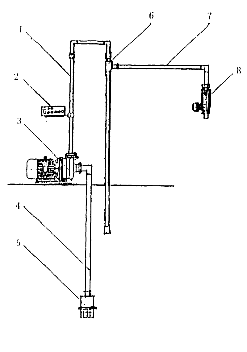 Water-pump piloting automatic vacuum suction device
