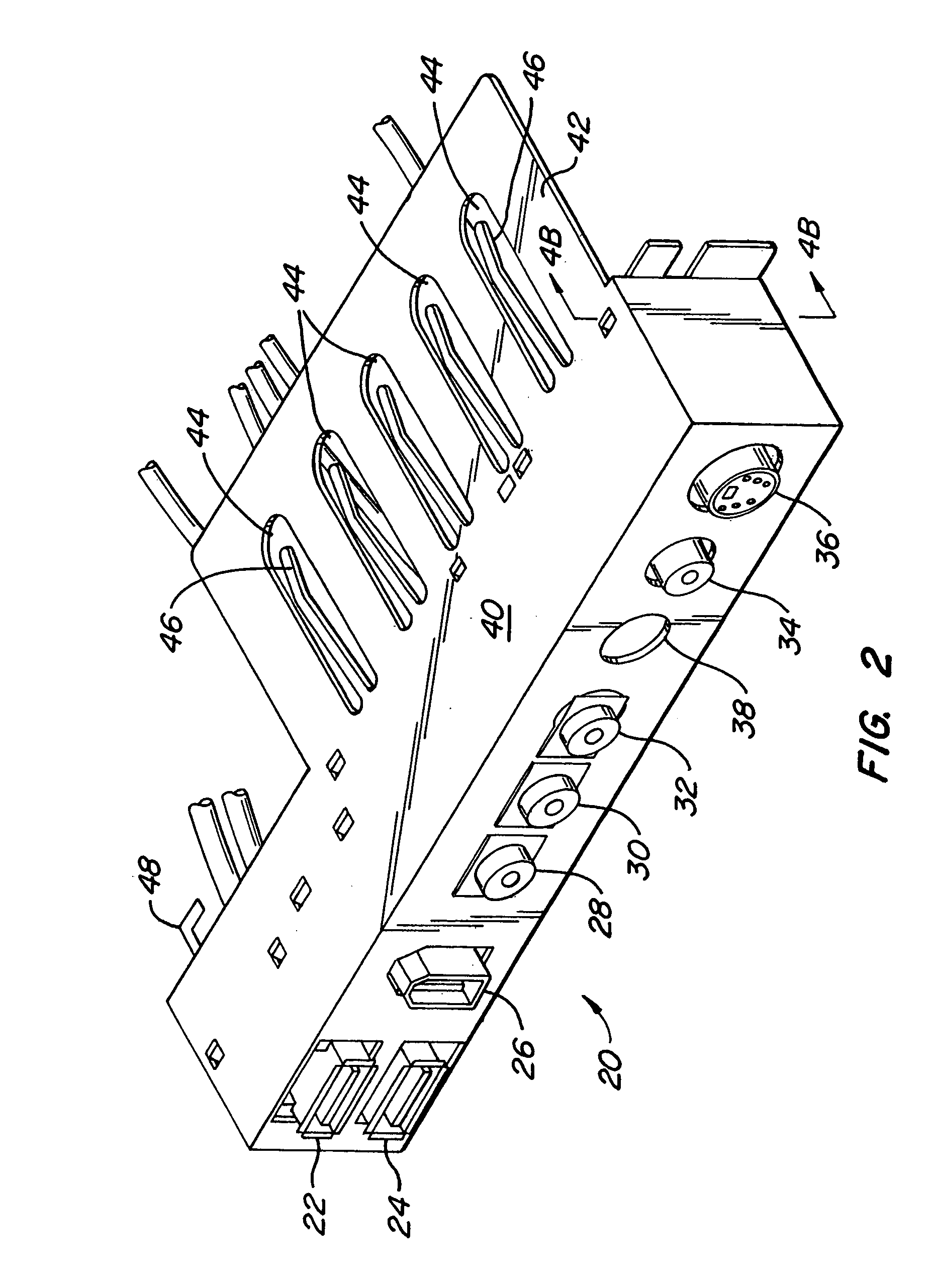 Computer input/output connector assembly