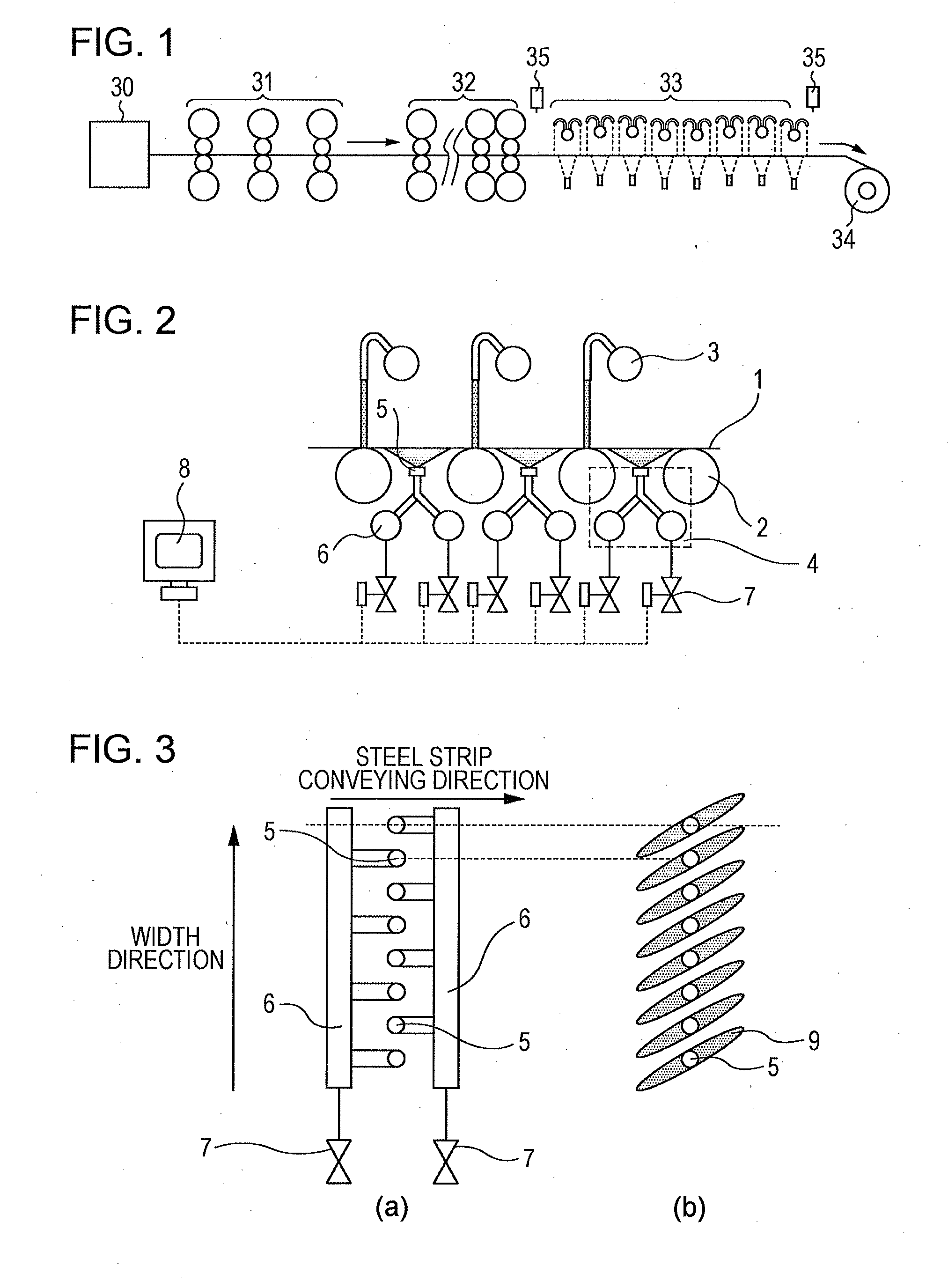 Method and apparatus for cooling hot-rolled steel strip (as amended)