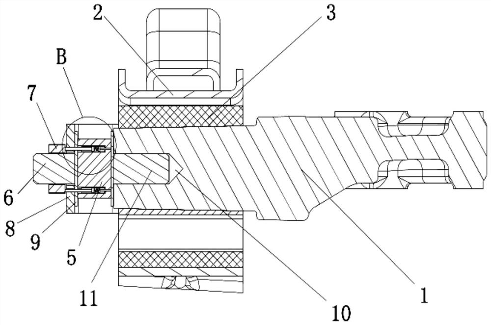 Suspension structure with adjustable axial rigidity