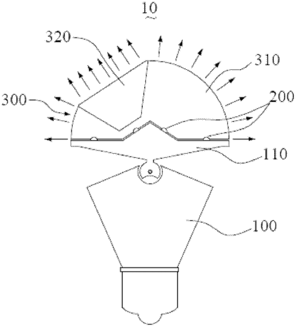 Bulb and lens unit thereof