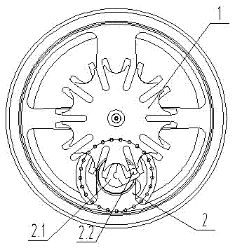 Spaced reversing grooved wheel mechanism