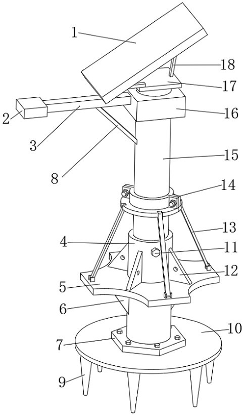Street lamp pile mounting structure capable of enhancing stability